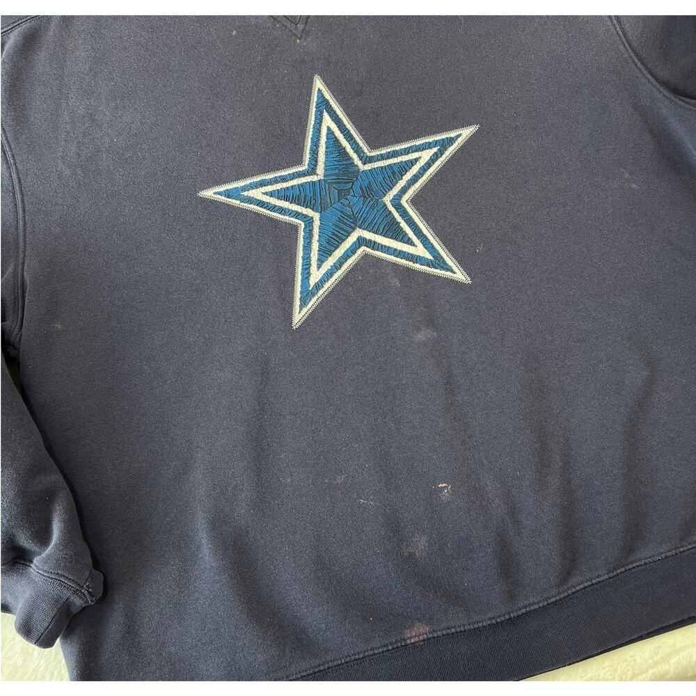 Pro Player vintage Reebok Dallas Cowboys NFL navy blue sweatshirt size XL - Picture 6 of 7